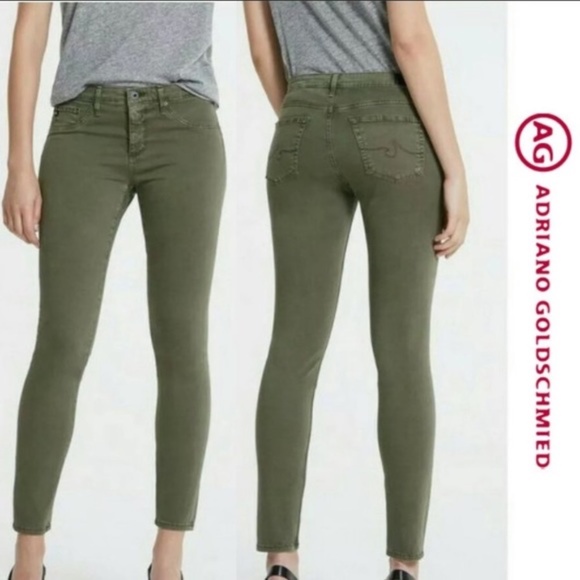 Ag Adriano Goldschmied Denim - AG Adriano Goldschmied The Legging Super Skinny Green Jean Size 26